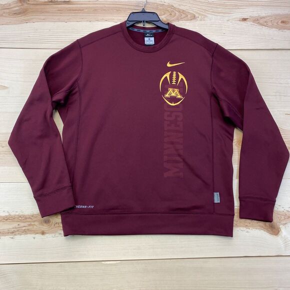 Nike Other - Minnesota Golden Gophers Sweatshirt Medium Maroon Crewneck Football Nike Therma